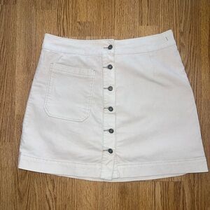 Free People Cream A-line Mini Skirt